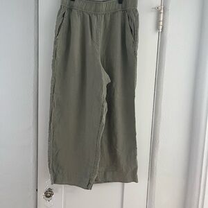 Tahari Woman Olive Wide Leg Pants